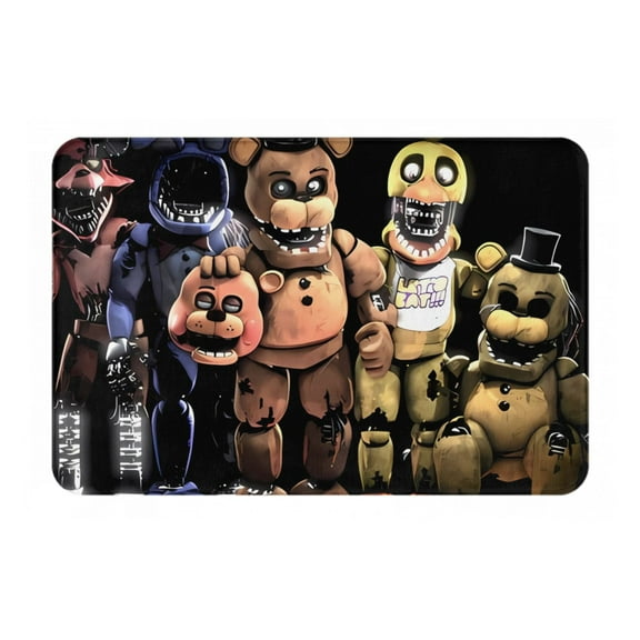 Saiise Five Nights At Freddy'S Doormat Entrance Mat with Anti Slip Rubber Back Floor Mat Rug for Indoor Outdoor Kitchen Bedroom,16 x 24 Inch