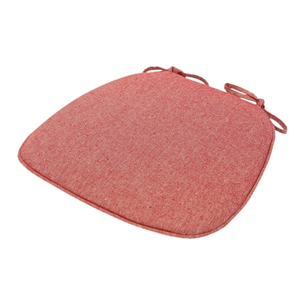 Cojín de asiento suave y grueso, cómodo y grueso para silla de comedor. Rojo