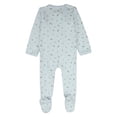 thumbnail image 4 of MiniMoi Baby "Tiny Leaves" Rayon-Blend Front-Zip Footie, 6 Months, Barely Pink, 4 of 6