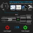 thumbnail image 4 of Rechargeable Led Flashlight 200000 High Lumens, Brightest Powerful Handheld Flashlight, Zoomable IPX5 Waterproof Super Bright Flashlight with 5 Mode, 4 of 6