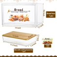 thumbnail image 2 of 2PCS Large Bread Box for Countertop, Stackable Double Layer Storage Container, Clear Boxes for Kitchen Counter, Bread Keeper for Homemade Bread, Bagel, Muffins, Rolls, 2 of 12