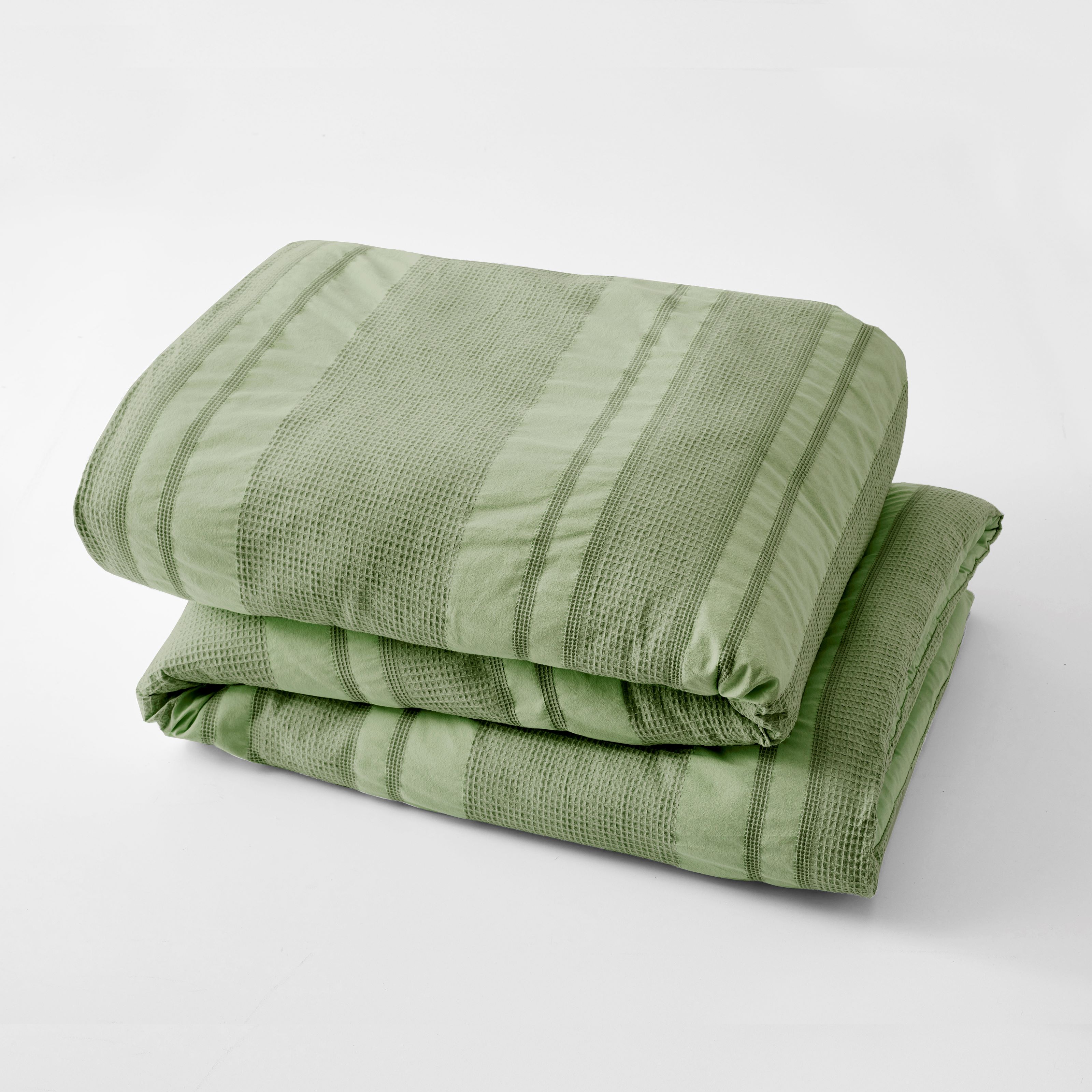 Better Homes & Gardens 3-Piece Green Waffle Stripe Comforter Set , Full/Queen