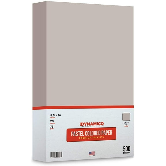 Gray 8.5 x 14" Legal Size Pastel Light Color Paper | 1 Ream of 500 Sheets