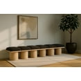 thumbnail image 4 of Meridian Furniture Pavilion Brown Boucle Fabric Bench, 4 of 8
