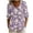 *11-Purple, variant on Women's Floral Button Down Blouse , Summer Collared Top For Women , Ladies' Lightweight Puff 3/4 Sleeve Tunic Shirt, Yellow , S-2XL