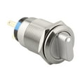 thumbnail image 1 of 19mm Rotary Switch Latching 2 Positions 1No 1Nc 12-24V Push Button Switch White, 1 of 9