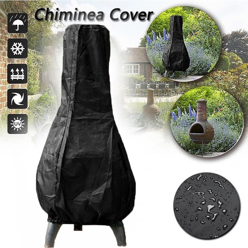 Outdoor Patio Chiminea Cover Heavy Duty Waterproof UV Protective Heater Cover 