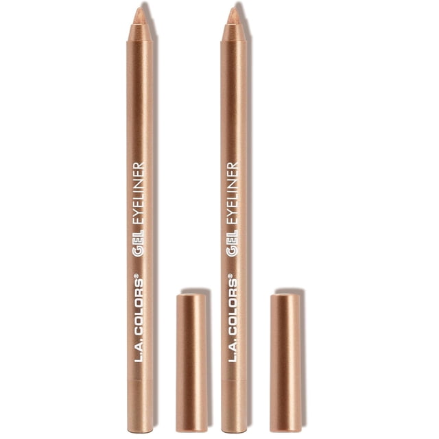 Delineador de ojos en gel L.A. COLORS Rose Gold Shimmer CP639 (paquete de 2)