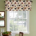 thumbnail image 3 of 2 Pack Farmhouse Rooster Valances for Windows Bedroom Living Room Window Treatments, Vintage Watercolor Flowers Wood Grain Rod Pocket Valance Drapes Short Kitchen Curtains Over Sink 60"x18", 3 of 8