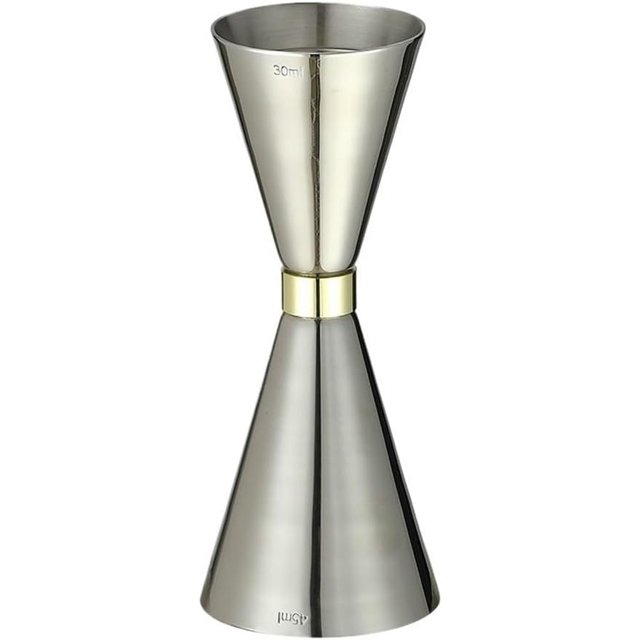 Double Cocktail Jigger,Cup Martini Measuring Tool Bar,for Home Bar Mixology(RingMermaid 1oz 2oz)