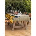 thumbnail image 3 of Outdoor Tablecloth with Umbrella Hole for Patio/Picnic/Party/Camping, Farmhouse Sunflowers Waterproof Table Cloth Rectangle Table Cover Washable, Vintage Roosters Farm Countryside (60"x 120"), 3 of 8