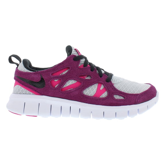 Nike Free Run 2 GS Girls Shoes Size 7, Color: Pure Platinum/Black/Sangria