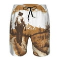 thumbnail image 3 of Cauagu Western Cowboy Countryside Print Men's Swim Trunks,Hawaiian Bathing Suit Swimsuits Beach Shorts with Pockets for Men Quick Dry Swimming Board Shorts-XX-Large, 3 of 6