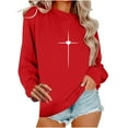 thumbnail image 2 of Craaazy Valentines Shirt for Women Cute Love Heart Printed Long Sleeve Crewneck Loose Sweatshirt Gifts, 2 of 7