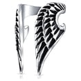 thumbnail image 2 of Bling Jewelry Womens Guardian Angel Wing Ear Cuff Cartilage Clip Earring Black Oxidized Steel, 2 of 3