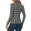 thumbnail image 3 of Hauts à Col Roulé à Manches Longues pour Femmes Extensibles Ajustés Noël Xmas Chemise de Fête m Noir, 3 of 6
