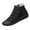 Black, variant on 2025 Clearance! 50% Off Clear! asdoklhq Cowboy Boots for Women,Women Casual Flat Leather Retro Lace-Up Boots Side Zipper Plus Shoe Boots