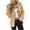 Khaki, variant on Cardigan Sweaters for Women Open Front Loose Solid Color Rope Short Knitting Hooded Jacket Oversized Winter Outerwear Tops Blue