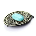 thumbnail image 3 of thinsony Antique Vintage Arabesque Turquoise Western Cowboy Belt Buckle Pattern Blue, 3 of 4