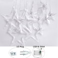 thumbnail image 4 of DYstyle LED Star Curtain String Light 12 Stars Window Hanging Lighting with Tail Plug for Wedding Christmas Holiday Party Decor, 4 of 6