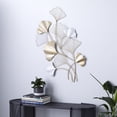 thumbnail image 3 of DecMode Elegant and Luxuriou Gold Glam Leaf Metal Wall Décor, 25"W x 40"H, 3 of 13