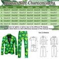 thumbnail image 3 of Hwmodou Airport Outfits For Men 2024 Male Long Sleeve Coat And Pants 2PCS Suit Printed Button And Multi Pockets Suit For Holiday Party Events Dressy Business Suits For Man, 3 of 6