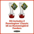thumbnail image 4 of Pennington Plastic Classic Red Hummingbird Bird Feeder, 16 oz. Capacity, 2 Pack, 4 of 12