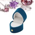 thumbnail image 1 of Heart Shaped  Box, Flannel Engagement  Case Jewelry Gift Box Soft Lining Jewelry Counter Display Props for Proposal Wedding Engagement Anniversary, 1 of 8