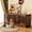 Brown, variant on 78 inch Dog Crate Furniture XXL Dog Cage Heavy Duty Dog Kennel Indoor with Removable Shelf Divider,Extra Large Double Cage Large Breed