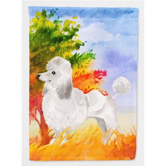 Carolines Treasures CK1929CHF Fall Poodle Flag Canvas House Size