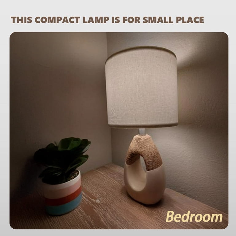 Oneach 19" Boho Table Lamp Set of 2, White Resin photo 3