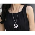 thumbnail image 3 of Necklaces Pendants Long Chain Women Fashion Rhinestone Silver Plated Pendant Necklace Gift, 3 of 9