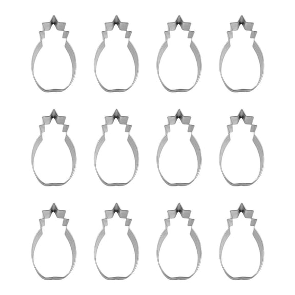 Pineapple Fruit Dozen Cookie Cutters 4 inches/each F1020-W12 - The Cookie Cutter Shop - Tin Plate Steel