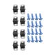 thumbnail image 1 of Juego de 8 ruedas pequeñas de goma para muebles, silenciosas, multiusos, fijas, para estantes, armarios, y sillas., 1 of 9