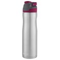 thumbnail image 4 of Contigo AUTOSEAL Chill Stainless Steel Water Bottles, 24 oz, SS/Very Berry & Very Berry, 2-Pack, 4 of 6