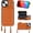 Brown, variant on Crossbody Wallet Case for iPhone 15, RFID Blocking Leather Purse Case with Card Holder, Protective Handbag Flip Cover with Zipper Wrist Strap Lanyard for Women 5G 6.1 Inch (Black)