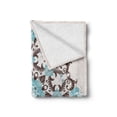 thumbnail image 2 of Brown and Blue Soft Flannel Fleece Blanket, Mandala Inspired Floral Round Antique Ornament Vintage Style, Cozy Plush for Indoor and Outdoor Use, 60" x 80", Brown Umber and Sky Blue, by Ambesonne, 2 of 6