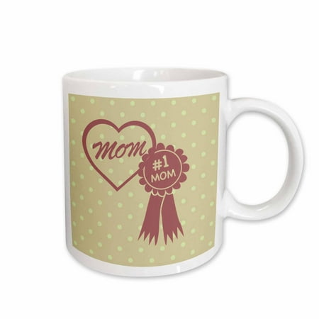 

3dRose Number One Mom - Mothers Day Inspirations Ceramic Mug 15-ounce