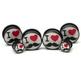 thumbnail image 3 of I Love Mustache O-Ring Acrylic Gauges/Plugs 2G (6mm) 2 Piece (1 Pair) (B/49), 3 of 3