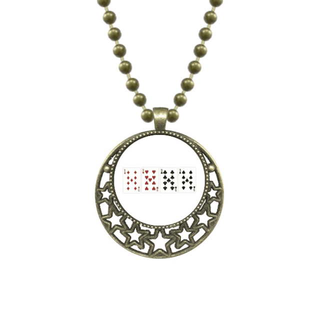 Patron de juego naipes fichas utensilios Colgante Estrella Collar Luna Cadena Joyas Unbranded M