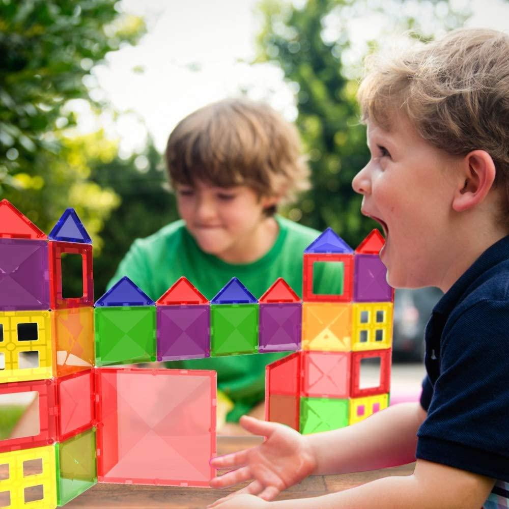 Desire Deluxe Magnetic Building Blocks Tiles STEM Toy Set 57PC Kids Learning 