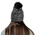thumbnail image 3 of Women's Pompom Rock Knit Autumn Winter Beanie [One Size Fits Most], 3 of 11