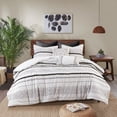 thumbnail image 2 of Izzovium Black/White King Size Comforter Set with Printed Cotton and Trims, Includes Comforter and 2 Shams, 2 of 11