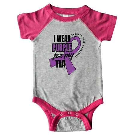 

Inktastic Chronic Pain I Wear Purple For My Tia Gift Baby Boy or Baby Girl Bodysuit