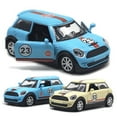 thumbnail image 2 of 1:32 Mini Cooper Classic car Alloy Model Diecast Metal Car Vehicles Model Simulation Miniature Scale Kids Toys Gift Beige No box, 2 of 6
