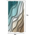 thumbnail image 2 of Fabric Teal Blue Shower Curtain Set 60Wx72H Inch Aesthetic Ombre Brown Cream Shower Curtain Modern Geometric Bath Curtain Decor for Men Abstract Beach Bathroom Decorative Bathtub Accessories, 2 of 6