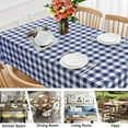 thumbnail image 2 of Coolmee Navy Bule Checkered Buffalo Plaid Tablecloth, Wipeable Washable Waterproof, Polyester Rectangle Tablecloth Outdoor and Indoor，52 x 52 inches, 2 of 7