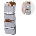thumbnail image 1 of Estante colgante plegable de 4 bolsillos con 2 ganchos azul, 1 of 4