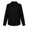 thumbnail image 7 of GUACER Tops for Women Waffle Knit Long Sleeve Button Down Collared Button-Down Shirts, 7 of 7