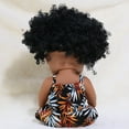 thumbnail image 3 of Baby Cute Curly Hair Sport Boys Black Baby Toy Doll Kids Gift Hooded With Cloth, 3 of 3